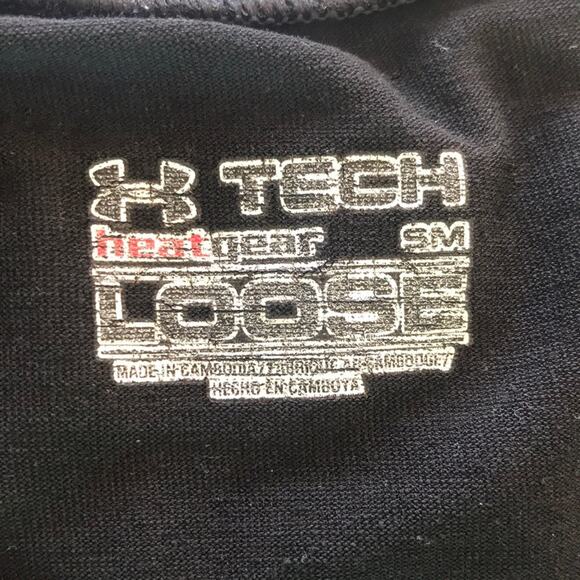 Under Armour Heat Gear Black Short Sleeve Athletic V-Neck Shirt Women's Size S - Picture 7 of 7